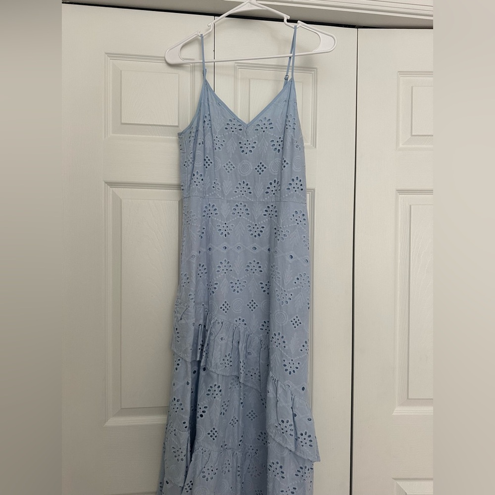 Sam Edelman Blue Eyelet Maxi Dress